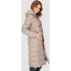 Béžová dámská zateplená bunda s kapucí