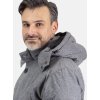 Šedá pánská zimní bunda s kapucí