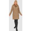 Béžová dámská zateplená prošívaná bunda s kapucí