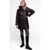 Černá dámská prošívaná přechodová bunda s kapucí