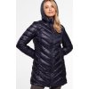 Tmavě modrá dámská prošívaná přechodová bunda