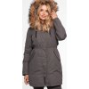 Šedá dámská zimní péřová parka