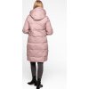 Růžová dámská zimní prošívaná bunda s kapucí