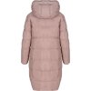 Růžová dámská zimní prošívaná bunda s kapucí