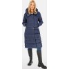 Tmavě modrá dámská zimní bunda s nastavitelnou délkou