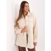 Smetanová dámská košilová bunda