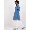 Modrý dámský kabátek z alpaky