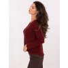 Vínový dámský oboustranný viskózový svetr