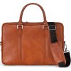 Hnědá kožená taška na notebook