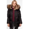 Černá dámská zimní péřová bunda s prošíváním