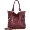 MARCO MAZZINI Bordó kožená kabelka
