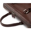 Tmavě hnědá kožená taška na notebook