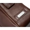 Tmavě hnědá kožená taška na notebook