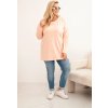 Meruňková plus size halenka s kulatým výstřihem