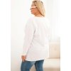 Bílá plus size halenka s kulatým výstřihem