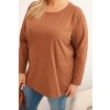 Camel plus size halenka s kulatým výstřihem