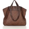 MARCO MAZZINI Hnědá pletená shopper bag