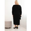 Černé dámské Plus Size pletené šaty s moherem