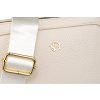 Smetanová dámská crossbody kabelka se zlatými zipy Rovicky