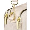 Smetanová dámská crossbody kabelka se zlatými zipy Rovicky