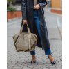 Marco Mazzini Béžová taupe dámská kožená shopper kabelka