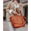 Marco Mazzini Camel dámská kožená shopper kabelka