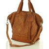 Marco Mazzini Camel dámská kožená shopper kabelka