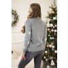 Šedý dámský svetr s vánočním motivem