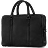 Černá kožená taška na notebook SOLIER