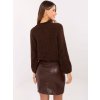 Dámský tmavě hnědý oversized svetr