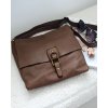 MARCO MAZZINI Kožená crossbody kabelka - čokoládově hnědá
