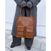 MARCO MAZZINI Světle hnědá shopper bag s kapsami