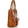 MARCO MAZZINI Světle hnědá shopper bag s kapsami