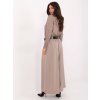 Béžové dámské viskózové elegantní široké kalhoty s páskem