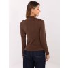 Hnědé dámský viskózový rolák s dlouhým rukávem
