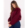Vínová dámská přechodová bunda se stahovací šňůrkou