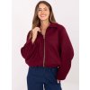 Vínová dámská přechodová bunda se stahovací šňůrkou