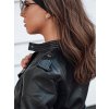 Dámská černá koženková bunda RAVENIX (Velikost S)