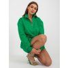 Zelené oversize mikinové šaty