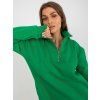 Zelené oversize mikinové šaty