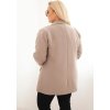 Béžový dámský elegantní plus size blejzr
