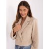 Světle béžový dámský krátký kabátek