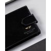 Peterson Černá hladká kožená peněženka W084