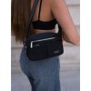 Peterson Černá dámská messenger taška se stříbrnými detaily