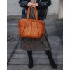 MARCO MAZZINI Camel dámská kožená shopper kabelka