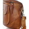 MARCO MAZZINI camel crossbody kabelka s širokým popruhem