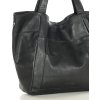 MARCO MAZZINI Černá velká dámská kožená shopper kabelka