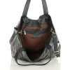 MARCO MAZZINI Černá velká dámská kožená shopper kabelka