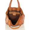MARCO MAZZINI Camel velká dámská kožená shopper kabelka