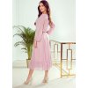 Světle růžové elegantní midi šaty EVELI